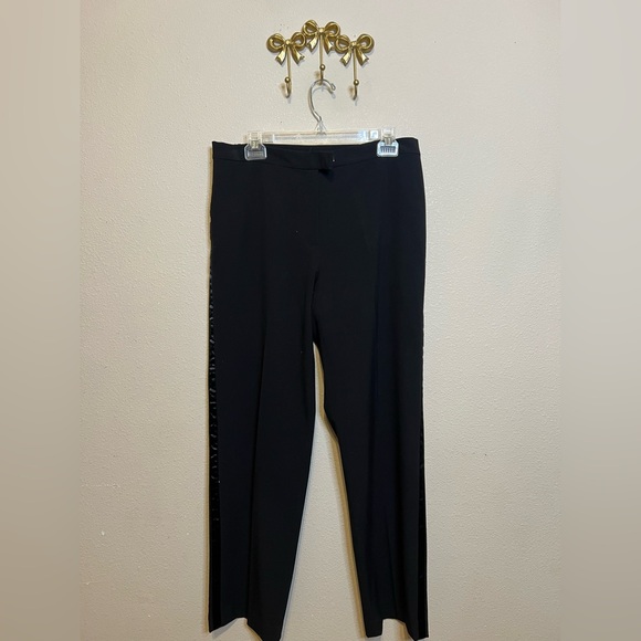 Ruby Rd. Pants - Women’s Ruby Rd. Black Tuxedo Pants with Satin Side Strip. Size 10